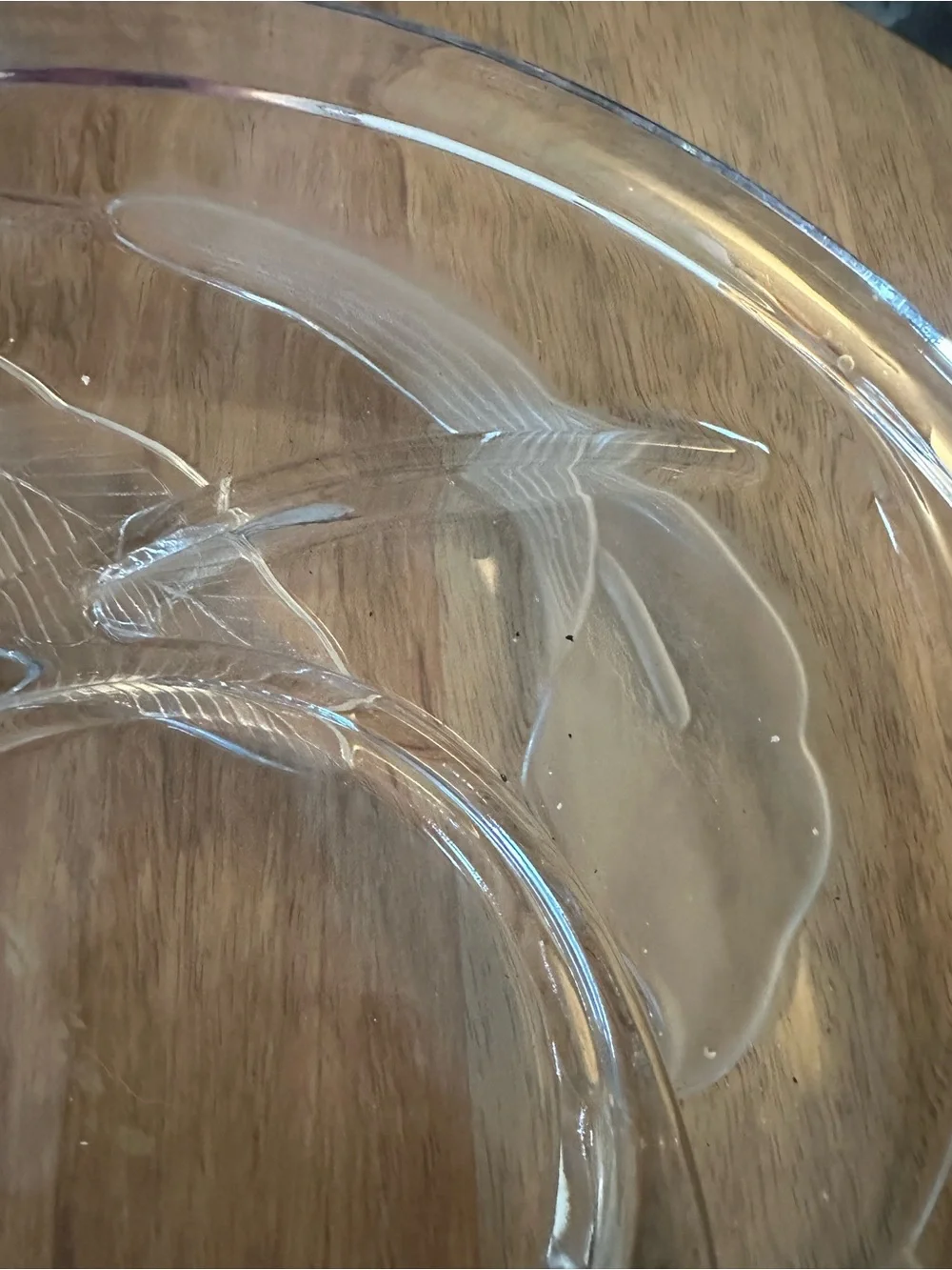 Calla Lily Divided Crystal Serving Tray 14”